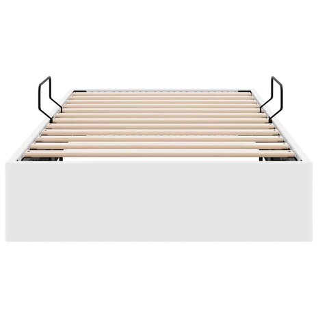 Opslag bed met opslag Puur Wit 100 x 190 cm Kunstleer 7