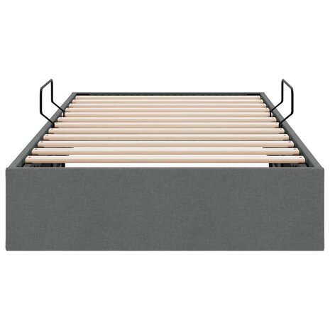 Opslag bed met opslag Donkergrijs 100 x 190 cm Stof 7