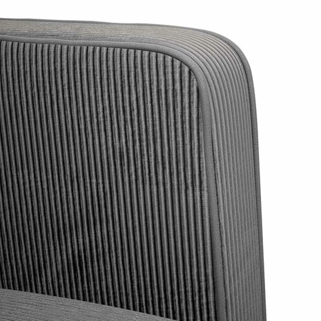 Loveseat bank 109 cm corduroy stof donkergrijs 6