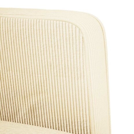 Loveseat bank 109 cm corduroy stof cr&egrave;mekleurig 6