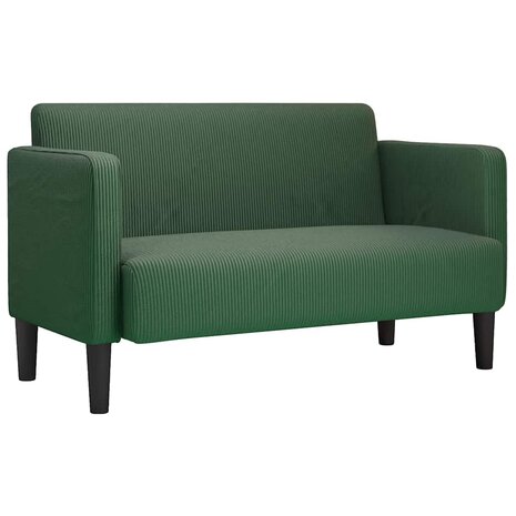 Loveseat bank 109 cm corduroy stof donkergroen 2