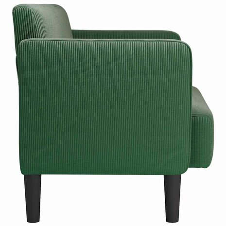 Loveseat bank 109 cm corduroy stof donkergroen 4