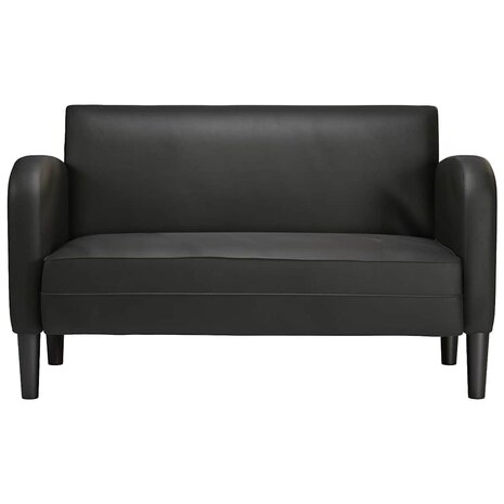 Loveseat bank 110 cm kunstleer zwart 3