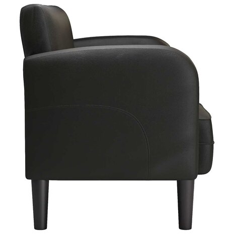 Loveseat bank 110 cm kunstleer zwart 4