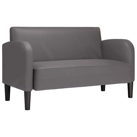 Loveseat bank 110 cm kunstleer grijs 2