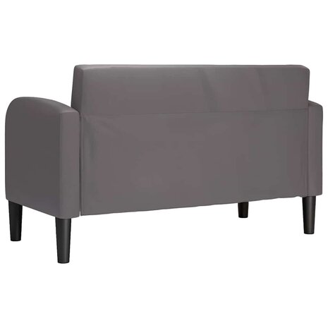 Loveseat bank 110 cm kunstleer grijs 5