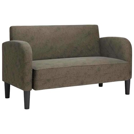 Loveseat bank 110 cm kunstleer donkergrijs 2