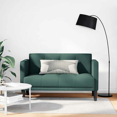 Loveseat Bank Donkergroen 111 cm Stof 1