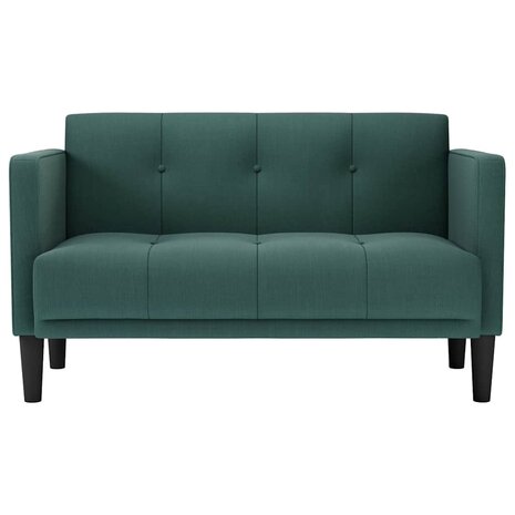 Loveseat Bank Donkergroen 111 cm Stof 3