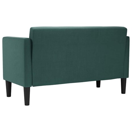 Loveseat Bank Donkergroen 111 cm Stof 5