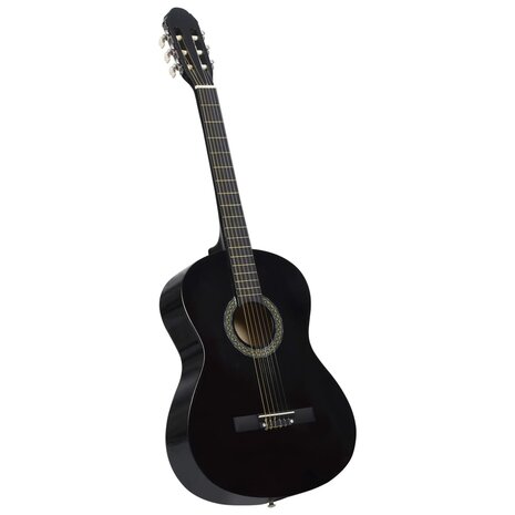 Gitaar klassiek beginner met tas 4/4 39" zwart 2