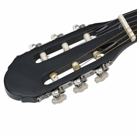 Gitaar klassiek beginner met tas 4/4 39" zwart 5