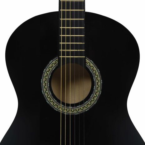 Gitaar klassiek beginner met tas 4/4 39" zwart 6