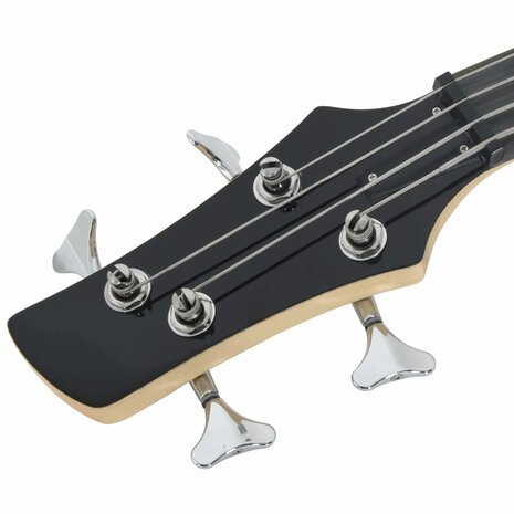 Basgitaar voor beginners elektrisch met tas 4/4 46" bruin zwart 8