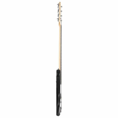 Basgitaar voor beginners elektrisch met tas 4/4 46" bruin wit 4