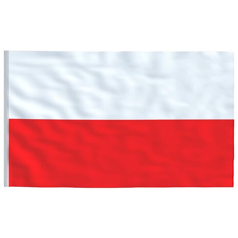 Vlag met vlaggenmast Polen 6,08 m aluminium 4