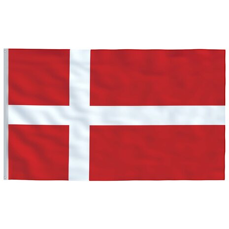 Vlag met vlaggenmast Denemarken 5,5 m aluminium 4