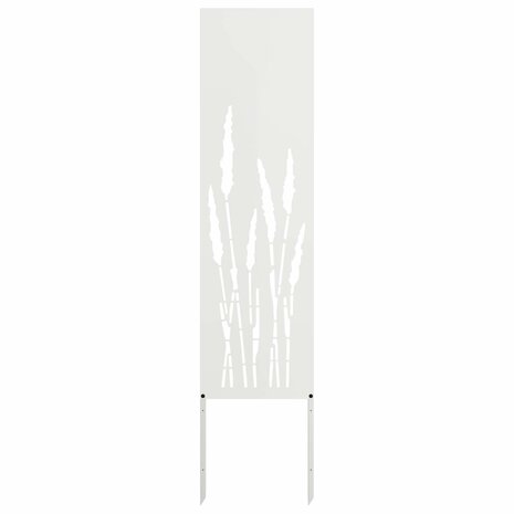 Privacyscherm Fretwerk Wit 32 x 140 cm Koudgewalst staal 2