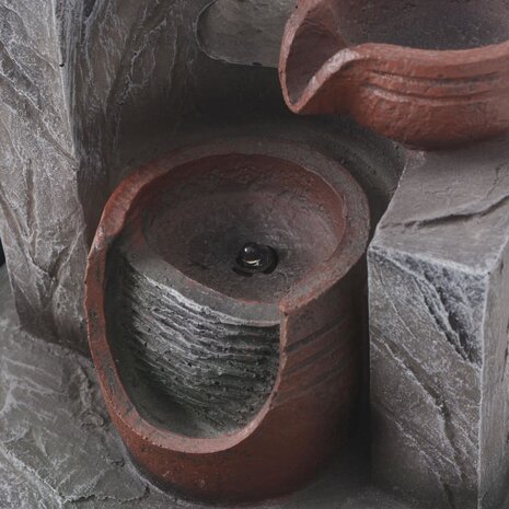 Kamerfontein met LED-verlichting polyresin 6