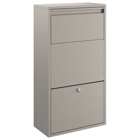 Pakketbrievenbus met slot Roestig 44 x 22 x 82 cm Cortenstaal 4