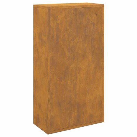 Pakketbrievenbus met slot Roestig 44 x 22 x 82 cm Cortenstaal 8