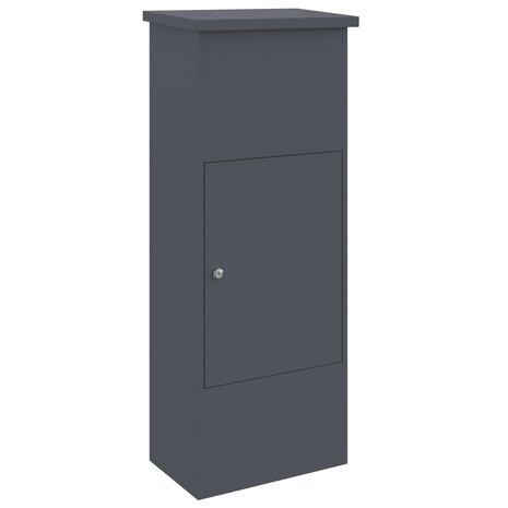 Pakketbrievenbus met slot Antraciet 44,5 x 29 x 110,5 cm Staal 2