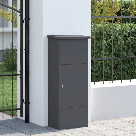 Pakketbrievenbus met slot Antraciet 44,5 x 29 x 110,5 cm Staal 3