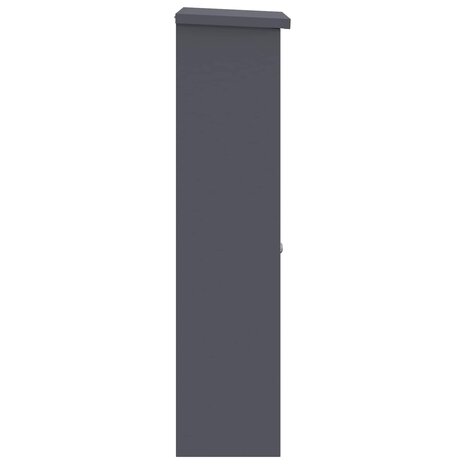 Pakketbrievenbus met slot Antraciet 44,5 x 29 x 110,5 cm Staal 6