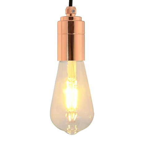 Lampfitting 2 stuks ros&eacute;goud E27 1
