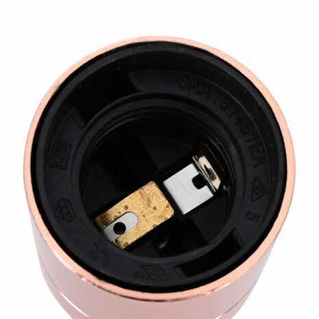 Lampfitting 2 stuks ros&eacute;goud E27 6