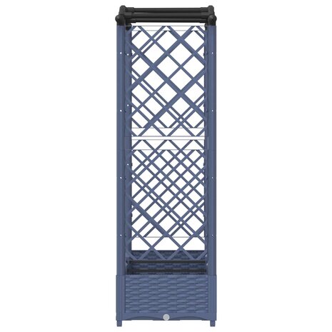 Verhoogde tuinbak met Trellis en Dak Grijs 169 x 40 x 123 cm PP 5