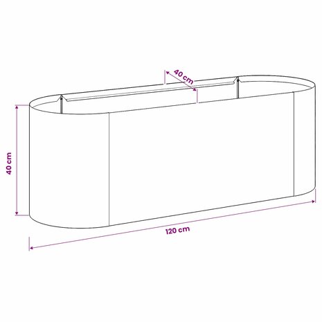Verhoogd Tuinbed Wit 120 x 40 x 40 cm 8
