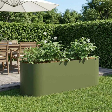 Verhoogd Tuinbed Olijfgroen 120 x 40 x 40 cm 1