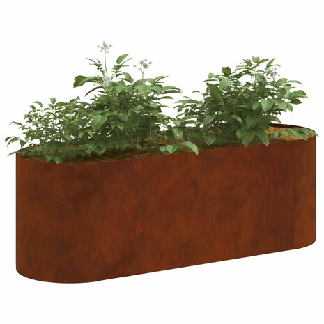 Verhoogd Tuinbed weervast staal 120 x 40 x 40 cm 3