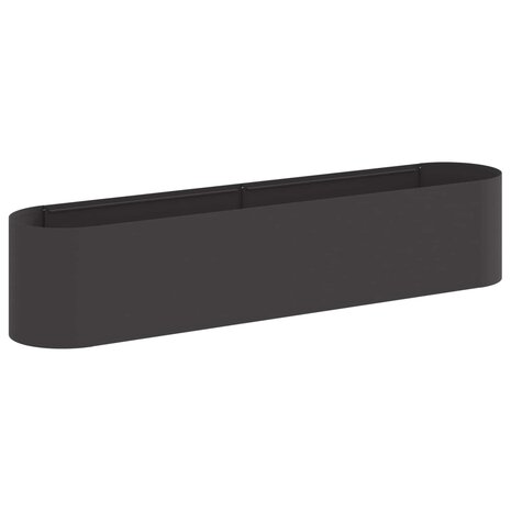 Verhoogd Tuinbed Zwart 200 x 40 x 40 cm 2