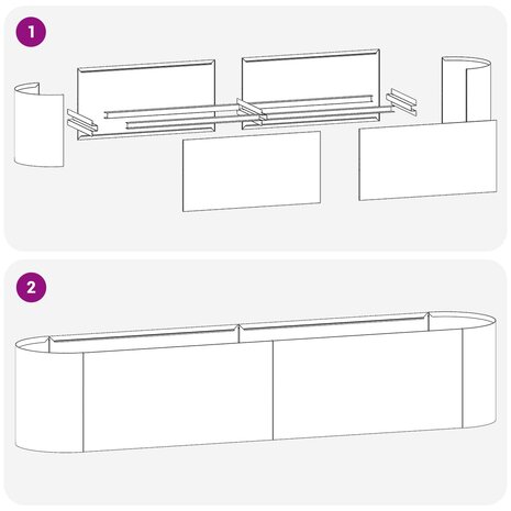 Verhoogd Tuinbed Antracietkleurig 200 x 40 x 40 cm 7