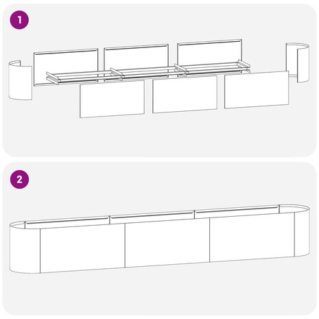 Verhoogd Tuinbed weervast staal 280 x 40 x 40 cm 8