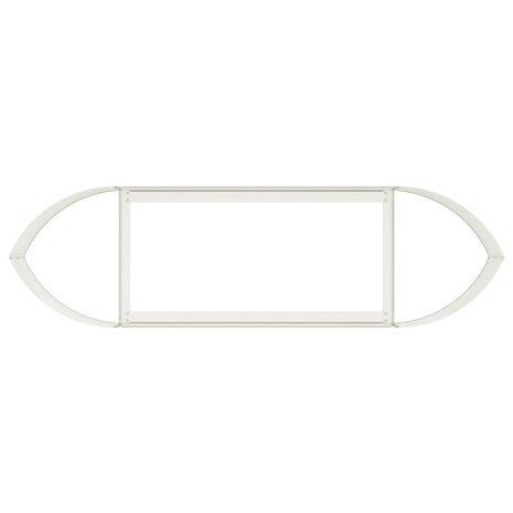Verhoogd Tuinbed Wit 140 x 40 x 40 cm Staal 5