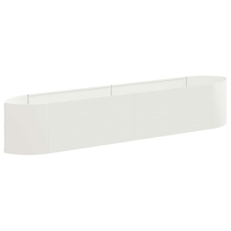 Verhoogd Tuinbed Wit 220 x 40 x 40 cm Staal 2