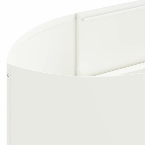 Verhoogd Tuinbed Wit 220 x 40 x 40 cm Staal 6