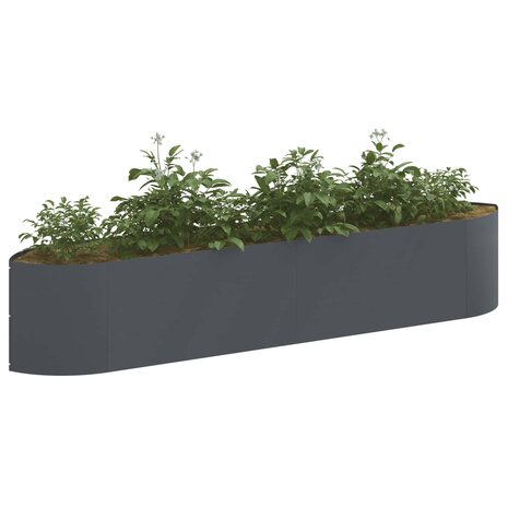 Verhoogd Tuinbed Antracietkleurig 220 x 40 x 40 cm Staal 3