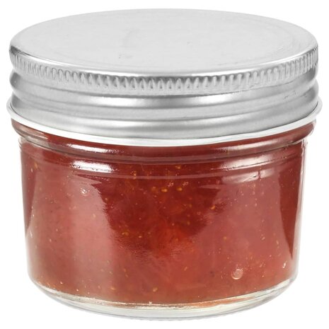 Jampotten met zilverkleurige deksels 96 st 110 ml glas 3