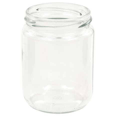 Jampotten met wit met rode deksels 96 st 230 ml glas 5