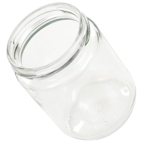 Jampotten met wit met rode deksels 96 st 230 ml glas 6