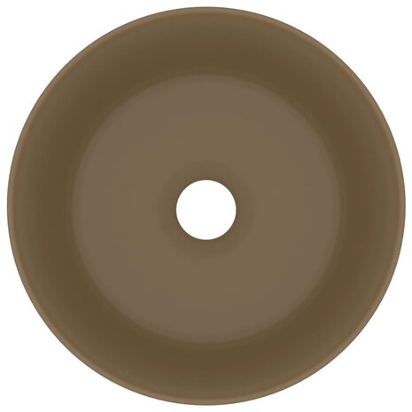 Wastafel rond 40x15 cm keramiek matcr&egrave;me 3