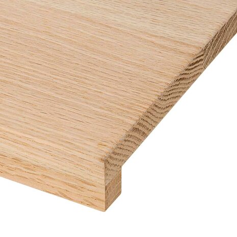 Vensterbanken 2 st onbehandeld 100x20x2 cm massief eikenhout 8
