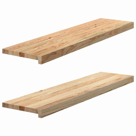 Vensterbanken 2 st onbehandeld 100x25x2 cm massief eikenhout 1