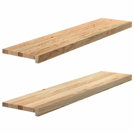 Vensterbanken 2 st onbehandeld 110x25x2 cm massief eikenhout 1