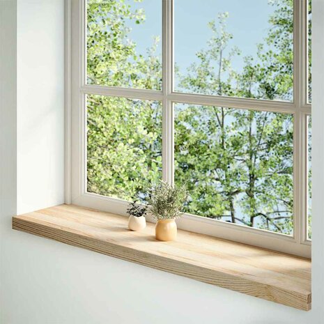 Vensterbanken 2 st onbehandeld 120x25x2 cm massief eikenhout 2