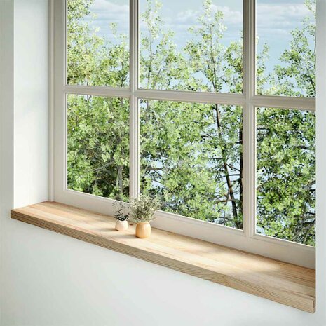 Vensterbanken 2 st onbehandeld 160x30x2 cm massief eikenhout 2